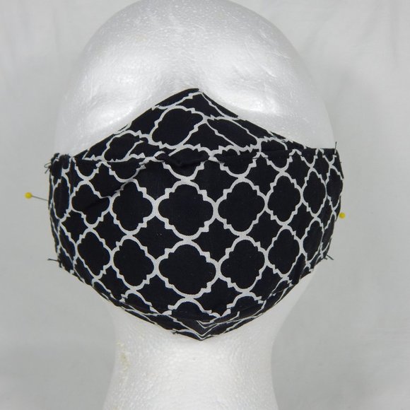 Beautiful Handmade Face Mask Kids 5-10yo. Black - Picture 3 of 6